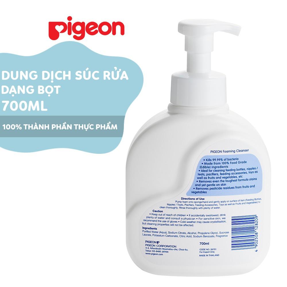 Dung dịch súc rửa bình sữa dạng bọt Pigeon 700ml