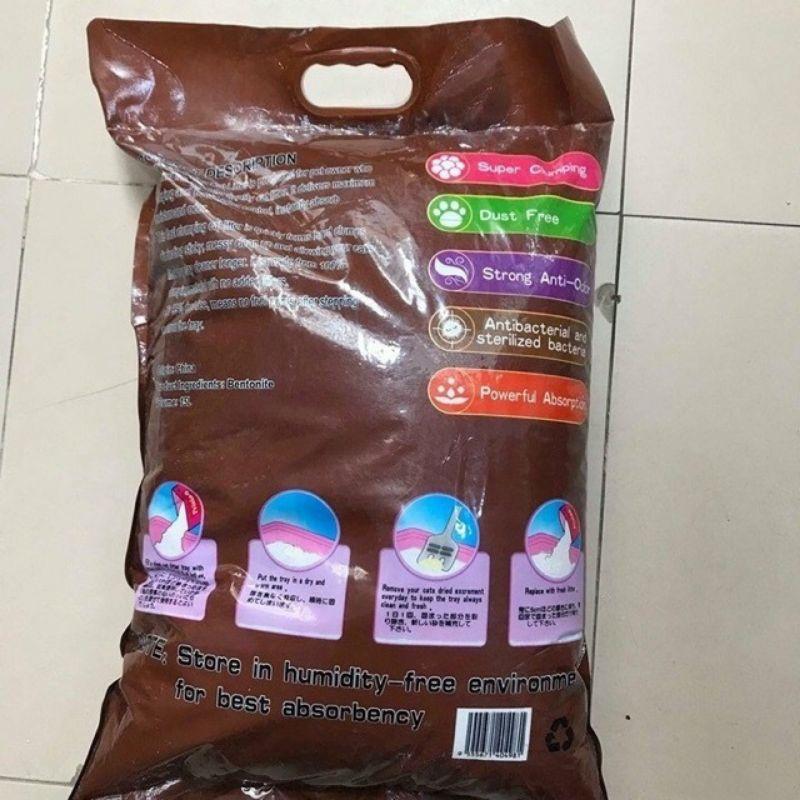 Cát vệ sinh cho mèo 15L Catlike Cat litter cafe, Luna caffe 15L, vón cục, khử khuẩn, mùi thơm nhẹ nhàng