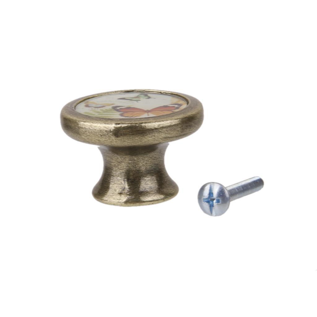 5xAssorted Vintage Brass Wardrobe Cabinet Door Cupboard Drawer Handle Knob 08