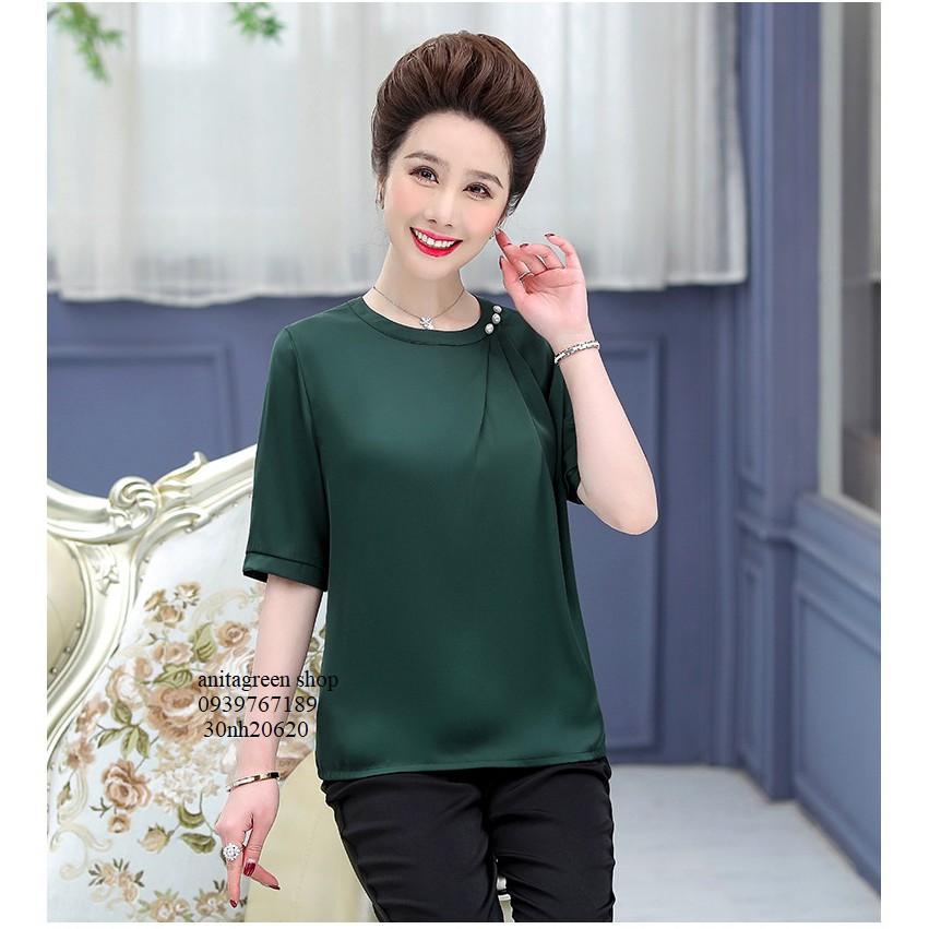 Tk2-0620ÁO KIỂU TRUNG NIÊN NÚT CHUỖI