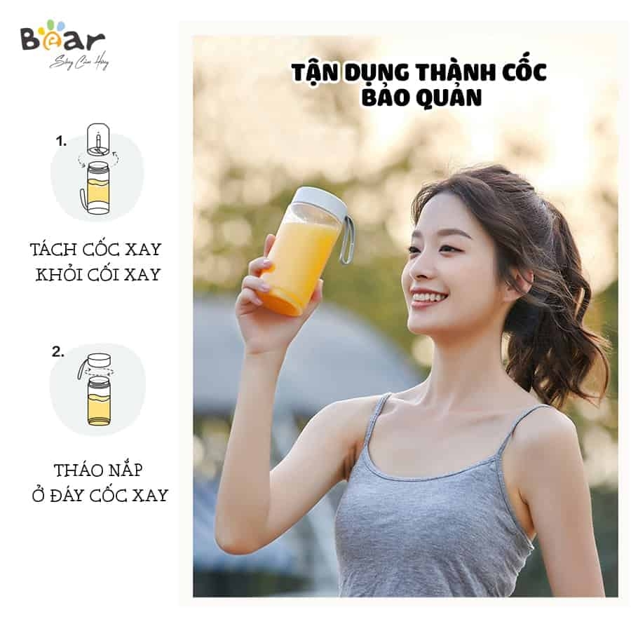 Máy Xay Sinh Tố  Đa Năng Bear B35V1 Cầm Tay - Hàng chính hãng