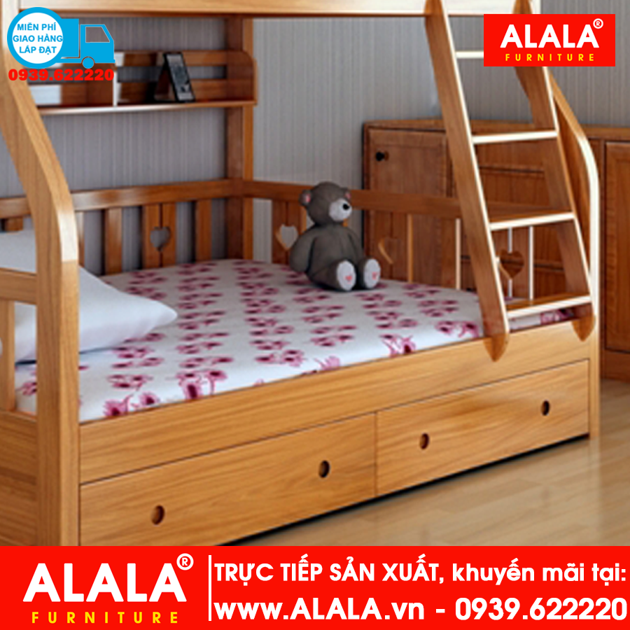 Giường tầng ALALA108 (1m, 1m2) Cao Cấp - www.ALALA.vn - 0939.622220