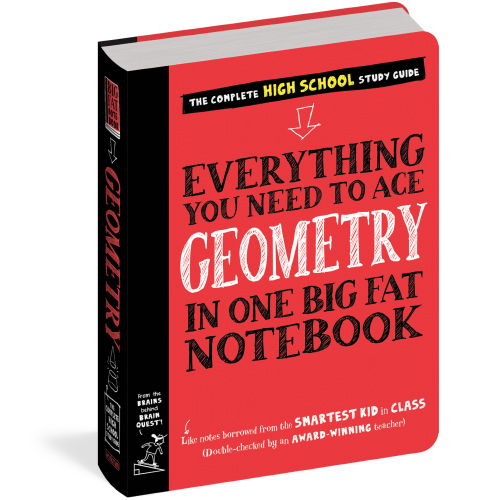 Sách Everything You Need To Ace Geometry Big Fat Notebooks ( Sổ Tay Hình Học Bản Tiếng Anh ) - Tổng Hợp Kiến Thức Hình Học Cho Học Sinh Từ Lớp 8 Đến Lớp 12 - Á Châu books, Bìa Cứng, In Màu