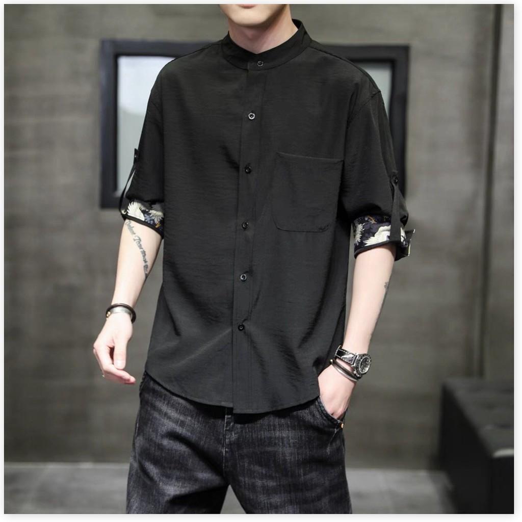 Áo sơ mi cổ tàu NAM CỰC CHẤT PHONG CÁCH , LỊCH LÃM SIÊU HOT HÈ 2021 THỜI TRANG LANO STORE