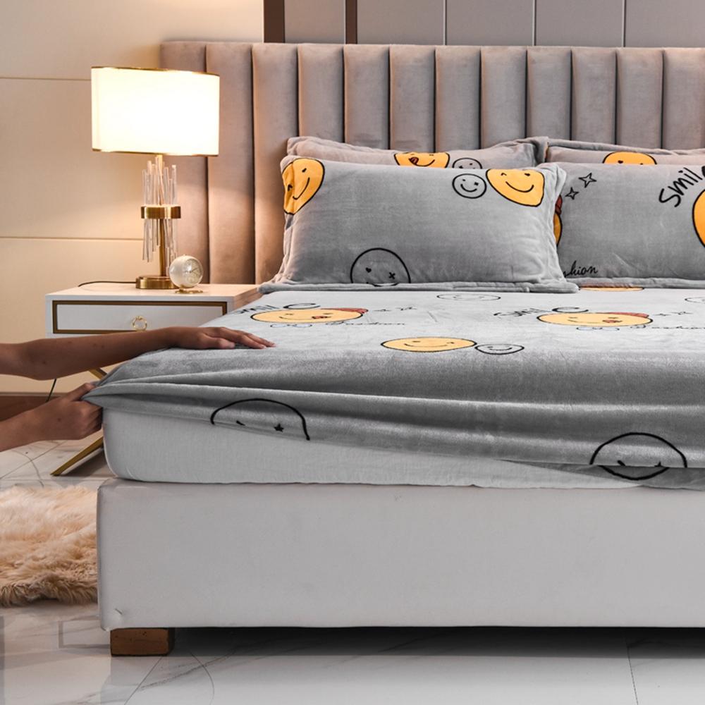 Làm Dày Dép Nỉ Ấm Áp Bộ Chăn Ấm Pha Lê Nhung Trang Bị Tấm Bọc Nệm Mùa Đông Ấm Cúng Toàn Năng Thun Nhà Giường vải Lanh