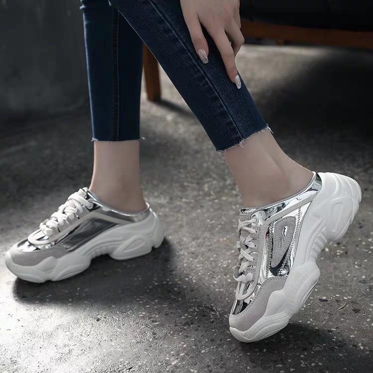 Sục Nữ ️ Sục Thể Thao sneaker nữ độn đế óng ánh mã A12 580