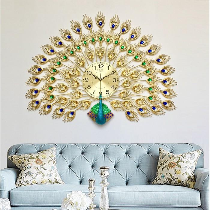 Đồng hồ treo tường GCLOCK loại to KT 70x100 cao cấp làm từ kim loại sơn tĩnh điện chạy máy kim trôi chuẩn