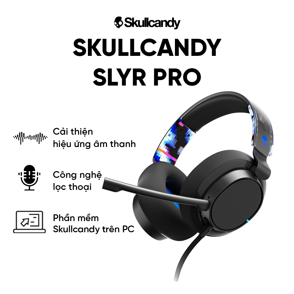 Tai Nghe Có Dây Gaming Skullcandy SLYR Pro - Màu Xanh Dương - Công Nghệ ESP - Hàng chính hãng