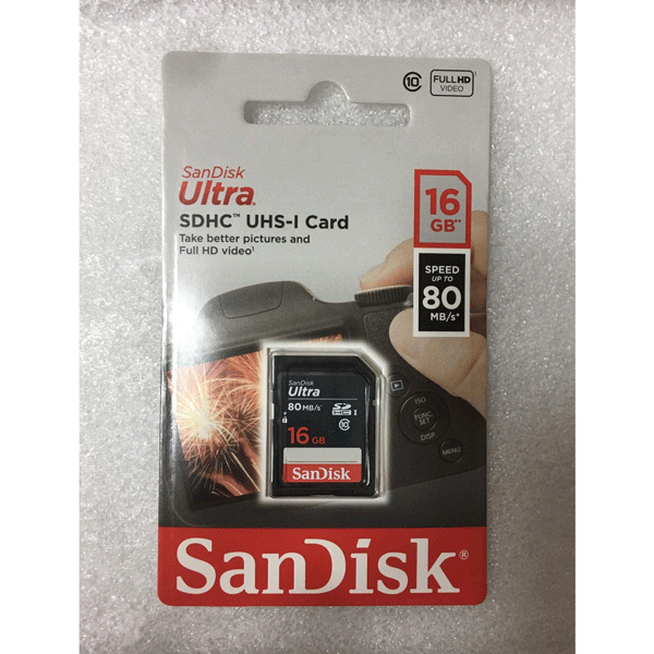 Thẻ nhớ SDHC 16GB Sandisk Ultra (class 10)- Hàng chính hãng