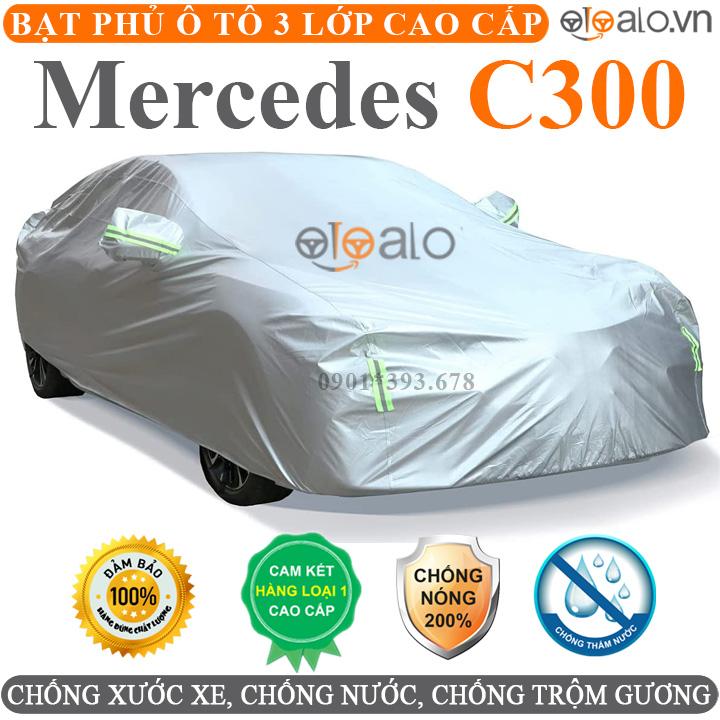 Bạt phủ xe ô tô Mercedes Benz C300 vải dù 3 lớp CAO CẤP BPXOT