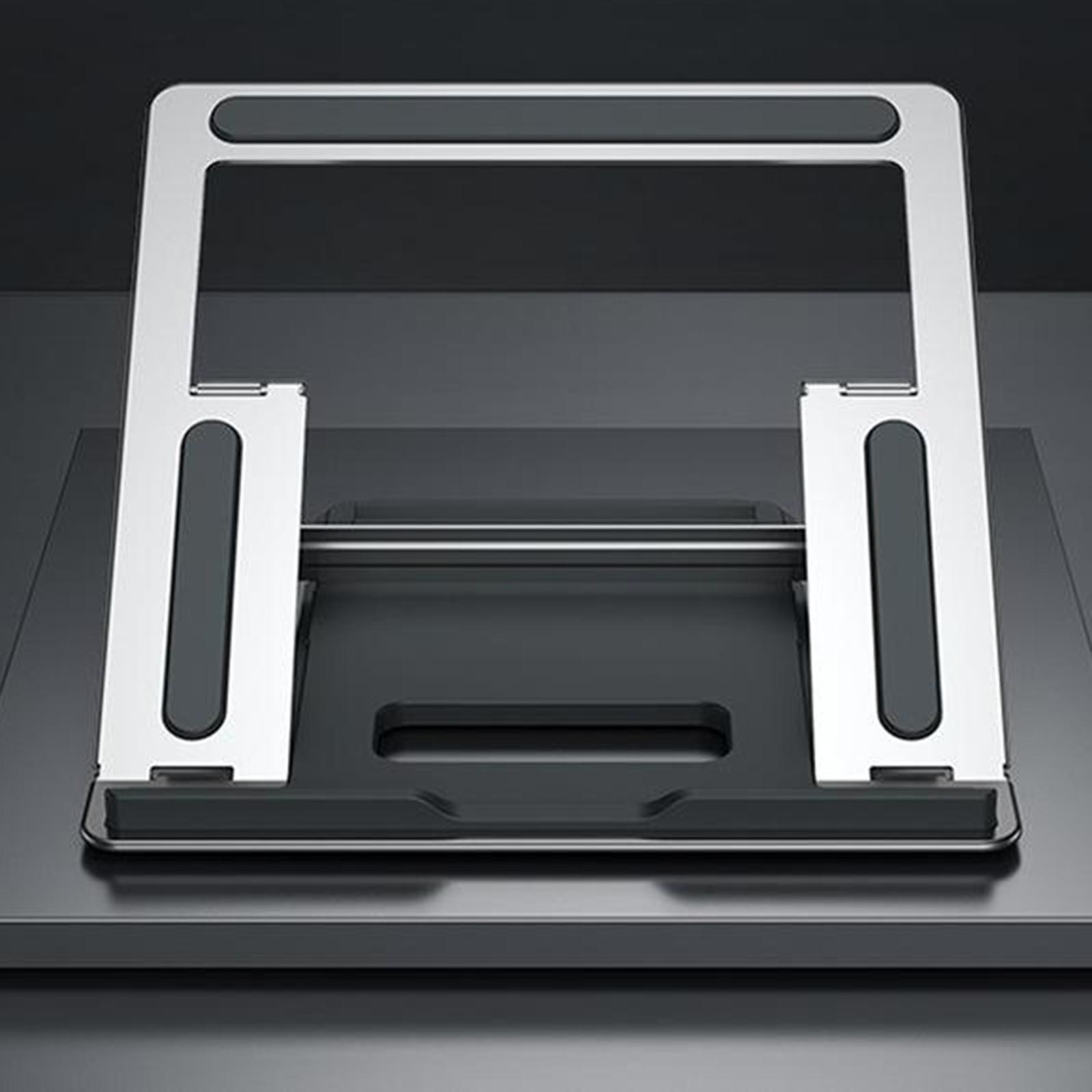 Laptop Stand, 4 Angles Portable Angled Laptop Aluminum Stand. Adjustable Height Laptop Holder with Slide-Proof Silicone for Laptop