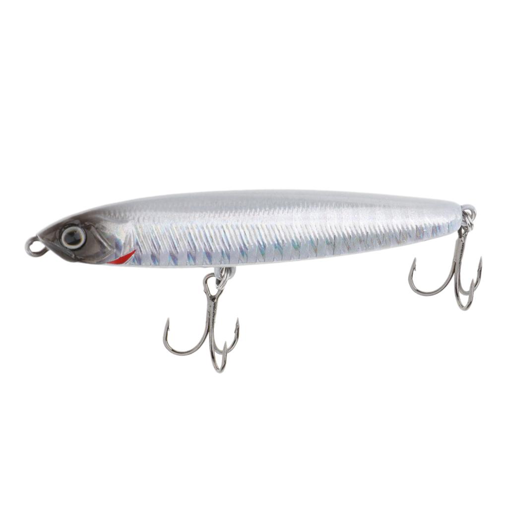 Fishing Lure Bait 7.5cm-2.95"/10g Lead Fish Baits Nickel Jigging Silver