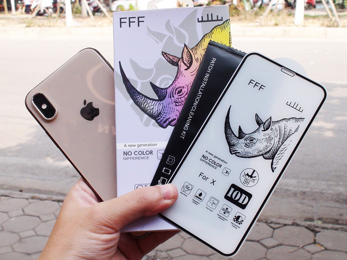 Kính cường lực dành cho iphone tê giác full tràn viền - XR/ XS MAX