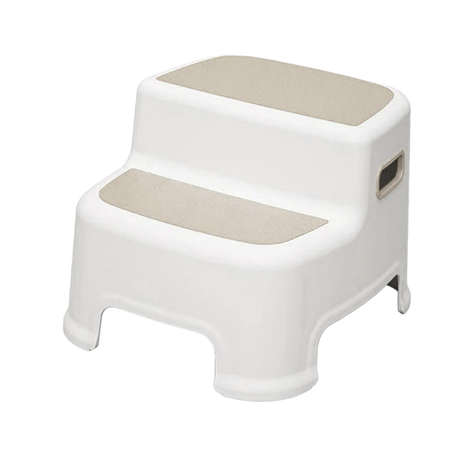 Step Stool Anti Slip Two Step Stool for Kids for Toilet Living Rooms Bedroom