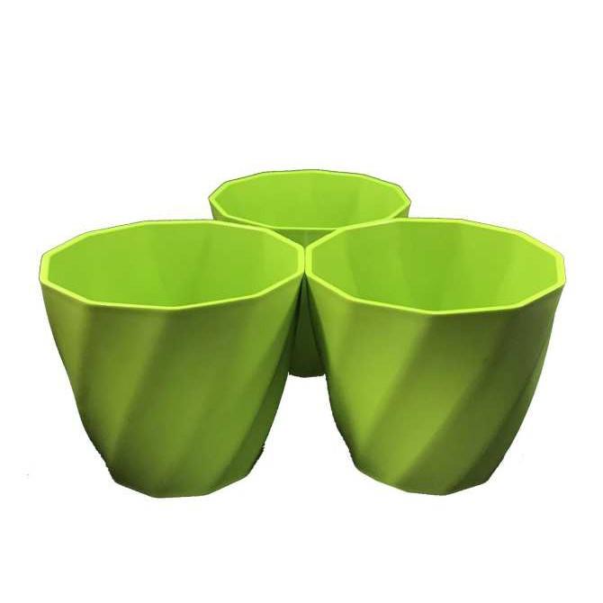 Chậu nhựa tròn trồng hoa xoắn kích thước 13cm x 12cm
