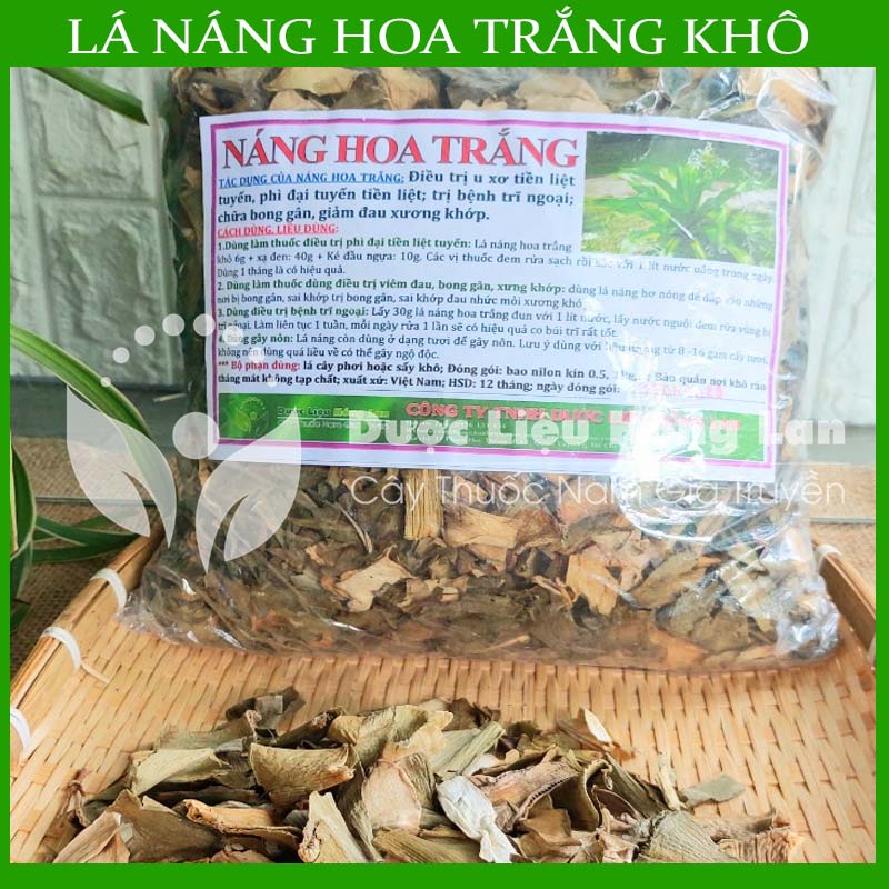 Lá náng hoa trắng khô sạch đóng gói 500gram