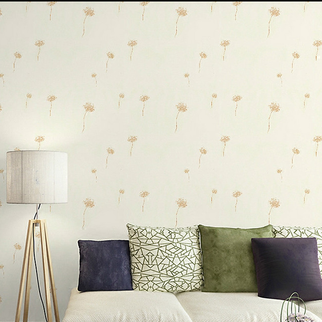 Cuộn 5m Decal Giấy Dán Tường Bồ công cúp vàng kem