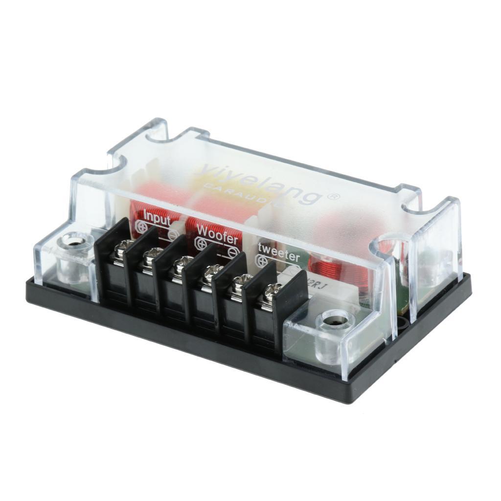 Car 12V Treble Bass 2 Way Audio Frequency Divider Speaker Crossover Filters
