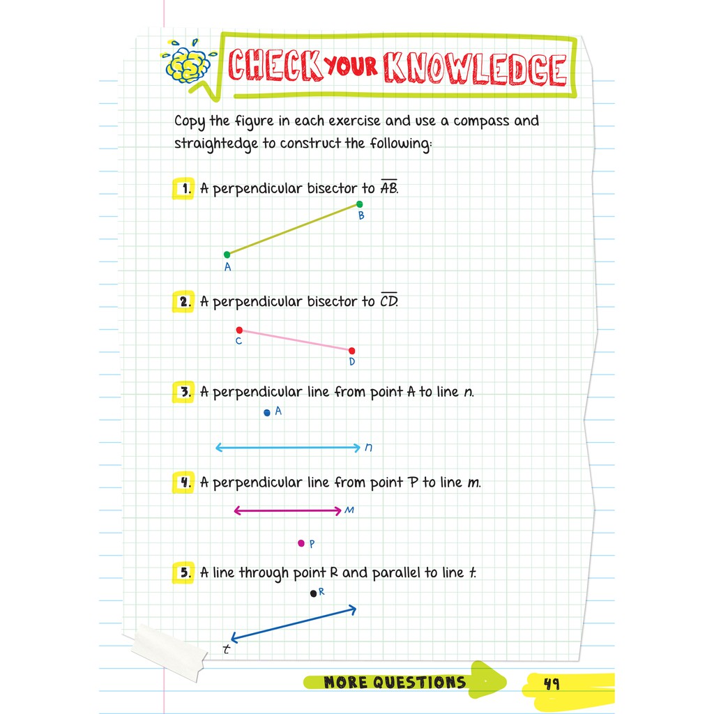 Sách Everything You Need To Ace Geometry Big Fat Notebooks ( Sổ Tay Hình Học Bản Tiếng Anh ) - Tổng Hợp Kiến Thức Hình Học Cho Học Sinh Từ Lớp 8 Đến Lớp 12 - Á Châu books, Bìa Cứng, In Màu