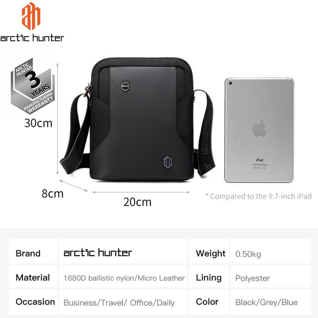 Túi đeo chéo nam Arctic Hunter K00096 chất liệu Oxford chống thấm nước, đựng ipad, thiết kế nhiều ngăn tiện dụng