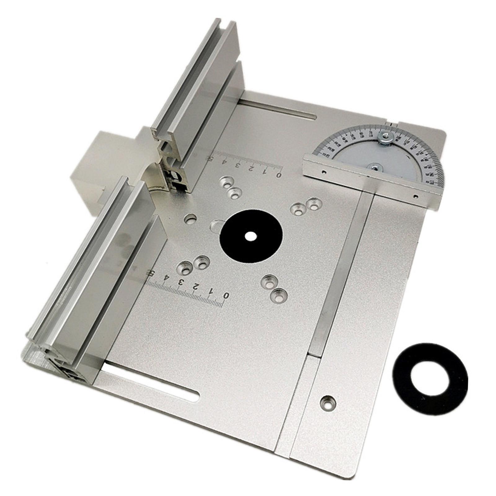 Router Table Insert Plate W/ Miter Gauge Fence Sliding Brackets Trimmer Tools for Trimming Machine