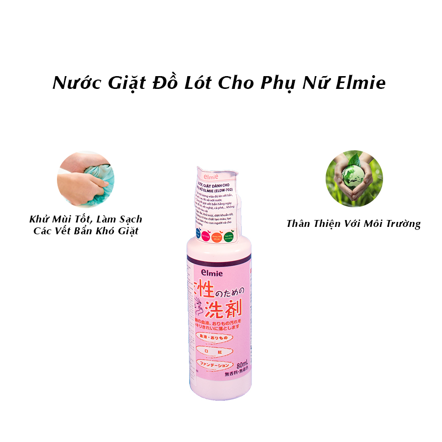 Nước Giặt Đồ Lót Cho Phụ Nữ Elmie - 80ml