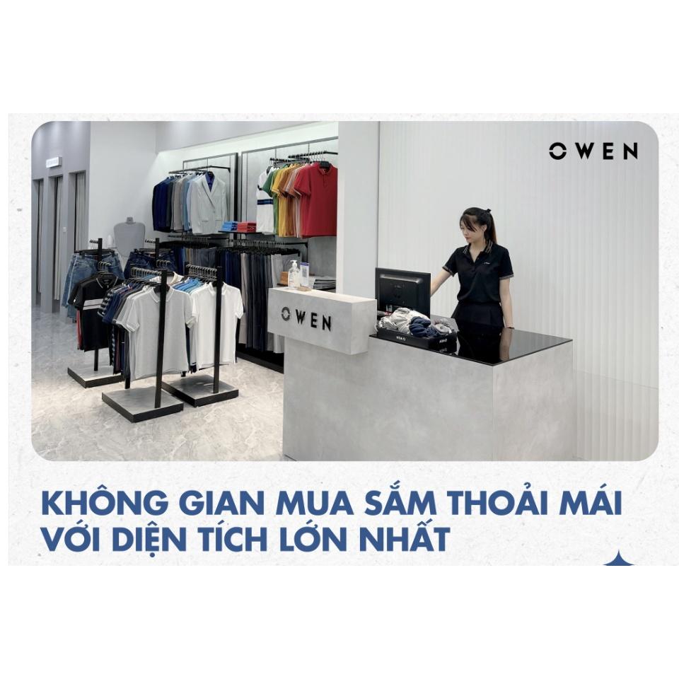 Áo Sơ mi Owen nam cộc tay dáng Bodyfit sợi Nano cao cấp chống nhăn mềm mịn mát Mã AB230020NT