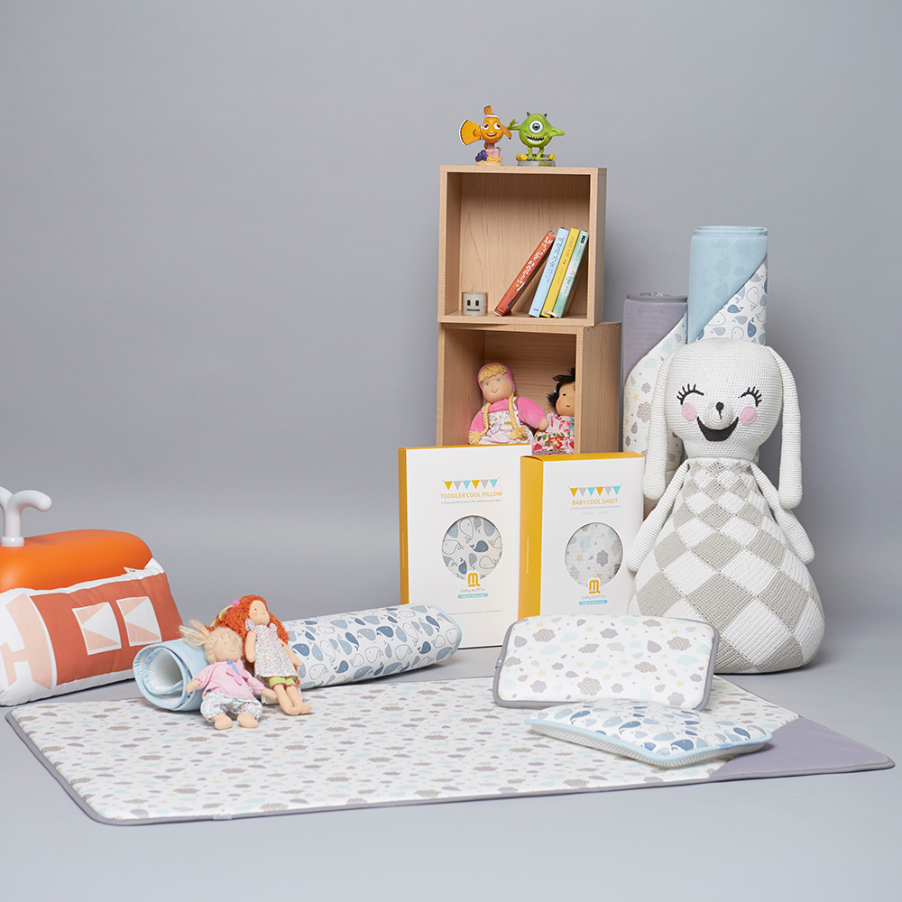 Bộ đệm và gối thoáng khí Babymuffin Hàn Quốc