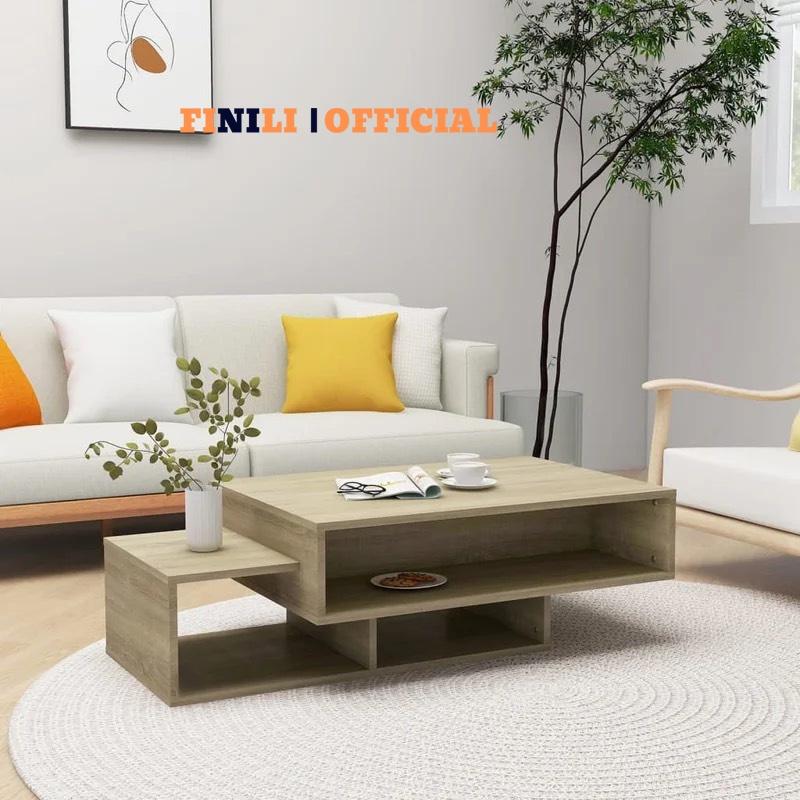 Bàn trà sofa phòng khách 2 tầng hình khối xếp đa dạng màu sắc gỗ công nghiệp FNL005