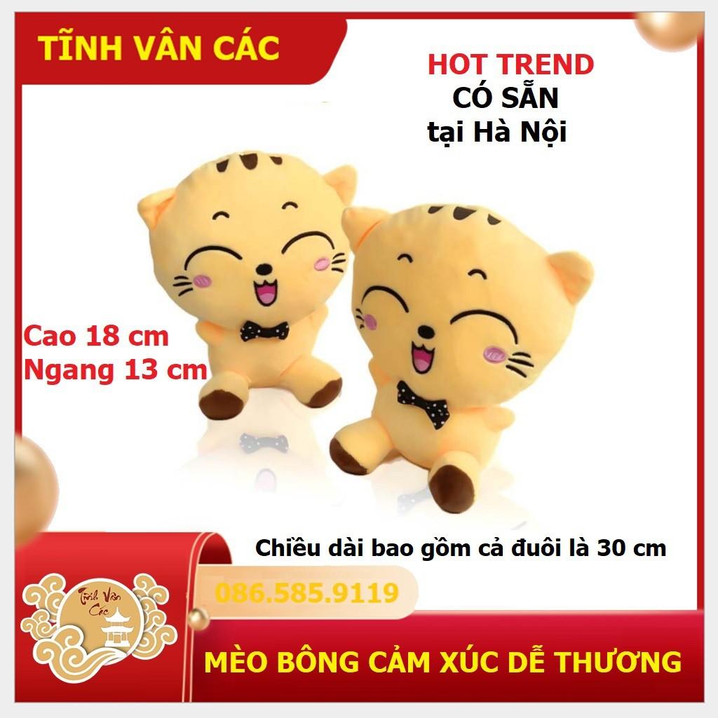 Mèo Bông Biểu Cảm Chất Nhung Mềm Mịn, Co Giãn 4 Chiều Cao Cấp Tĩnh Vân Các