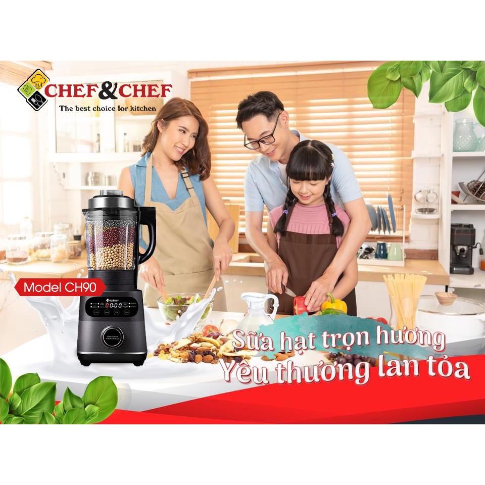 (TNB008) Máy làm sữa hạt CHEF &amp; CHEF CH-90, xay nấu đa năng, tự động