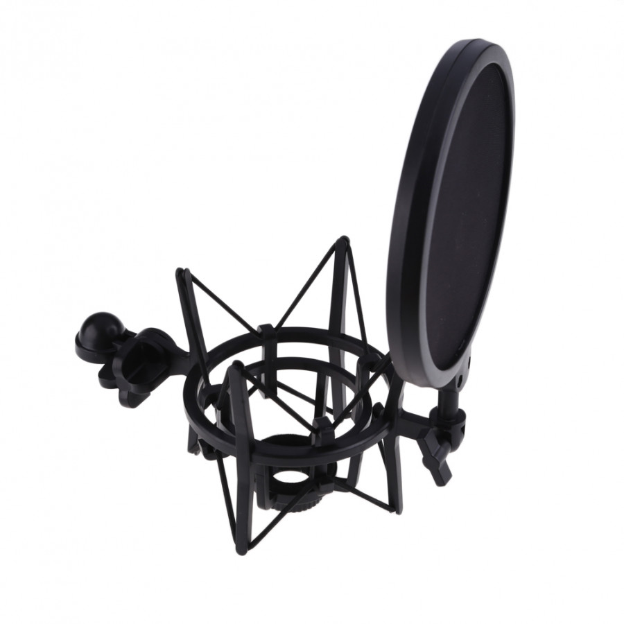 Bộ Shock Mount Kèm Màng Lọc Âm Cho Micro Hát Live Stream YL-101 AZONE