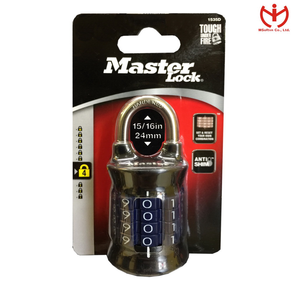 Khóa tủ Master Lock 1535 khóa số hoặc chữ - MSOFT