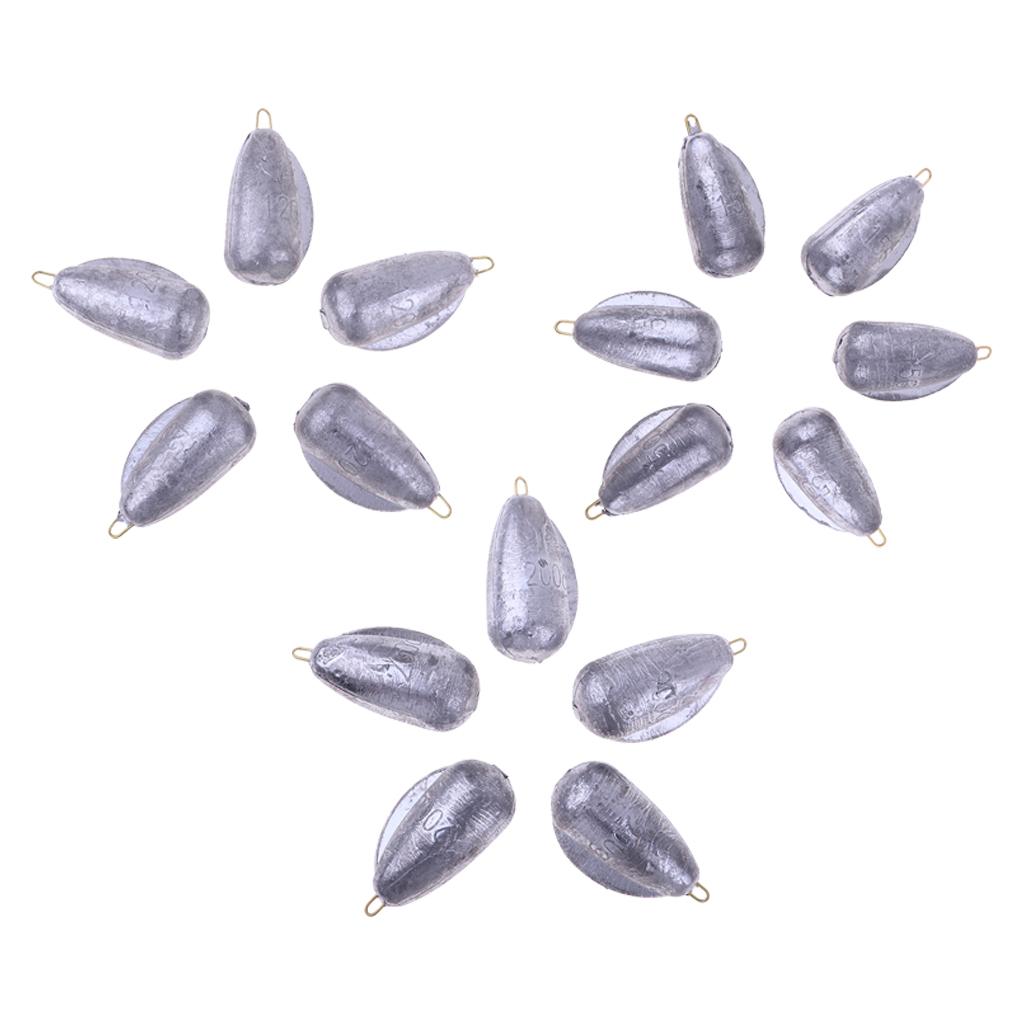 Pack of 5 Fishing Lead Weights Sinkers with Hook Carp Fishing Tackle