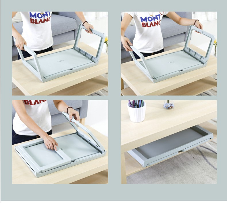 Bàn học gấp gọn tiện dụng 68x35.8x27.5cm (Trắng, Hồng, Xanh, Xám)