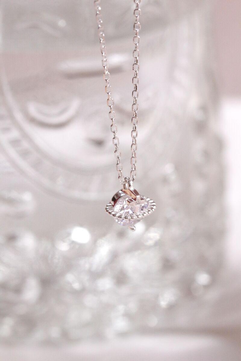 Vòng cổ Bling It Mặt sao Thổ bạc BIVC198