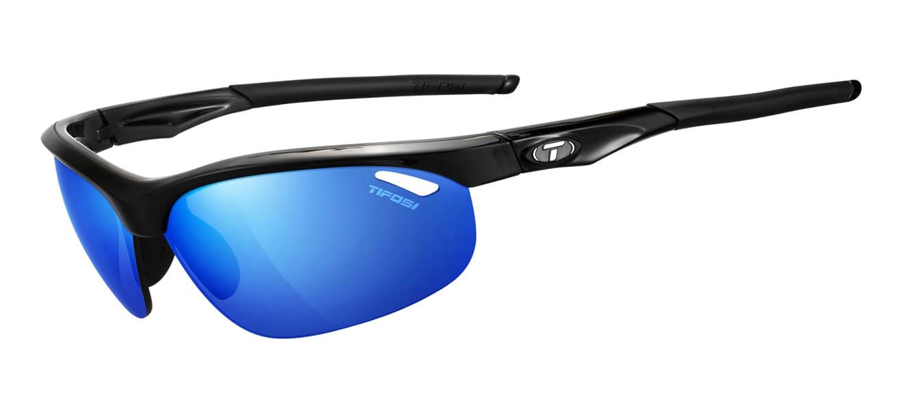 Kính thể thao chạy bộ TIFOSI VELOCE GLOSS BLACK Tròng Clarion Blue, AC Red & Clear