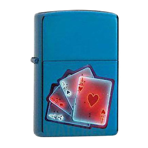 Bật Lửa Zippo 21095 - Bật Lửa Zippo Smart Aces Sapphire