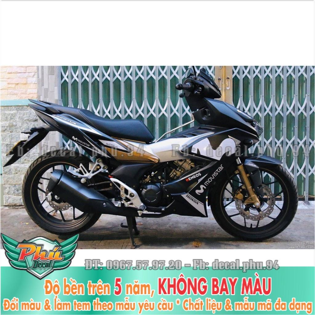 Tem rời Winner X Movistar đen trắng