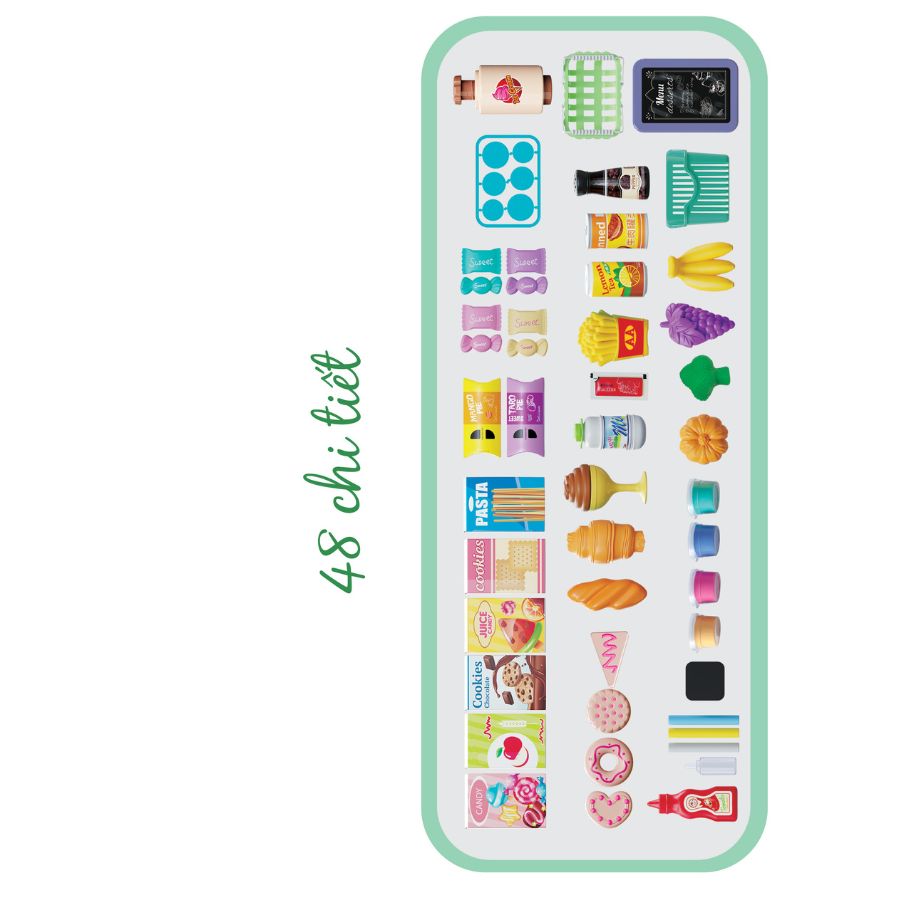Đồ Chơi Bộ Quầy Siêu Thị Lớn 48 Chi Tiết SWEET HEART SH0090