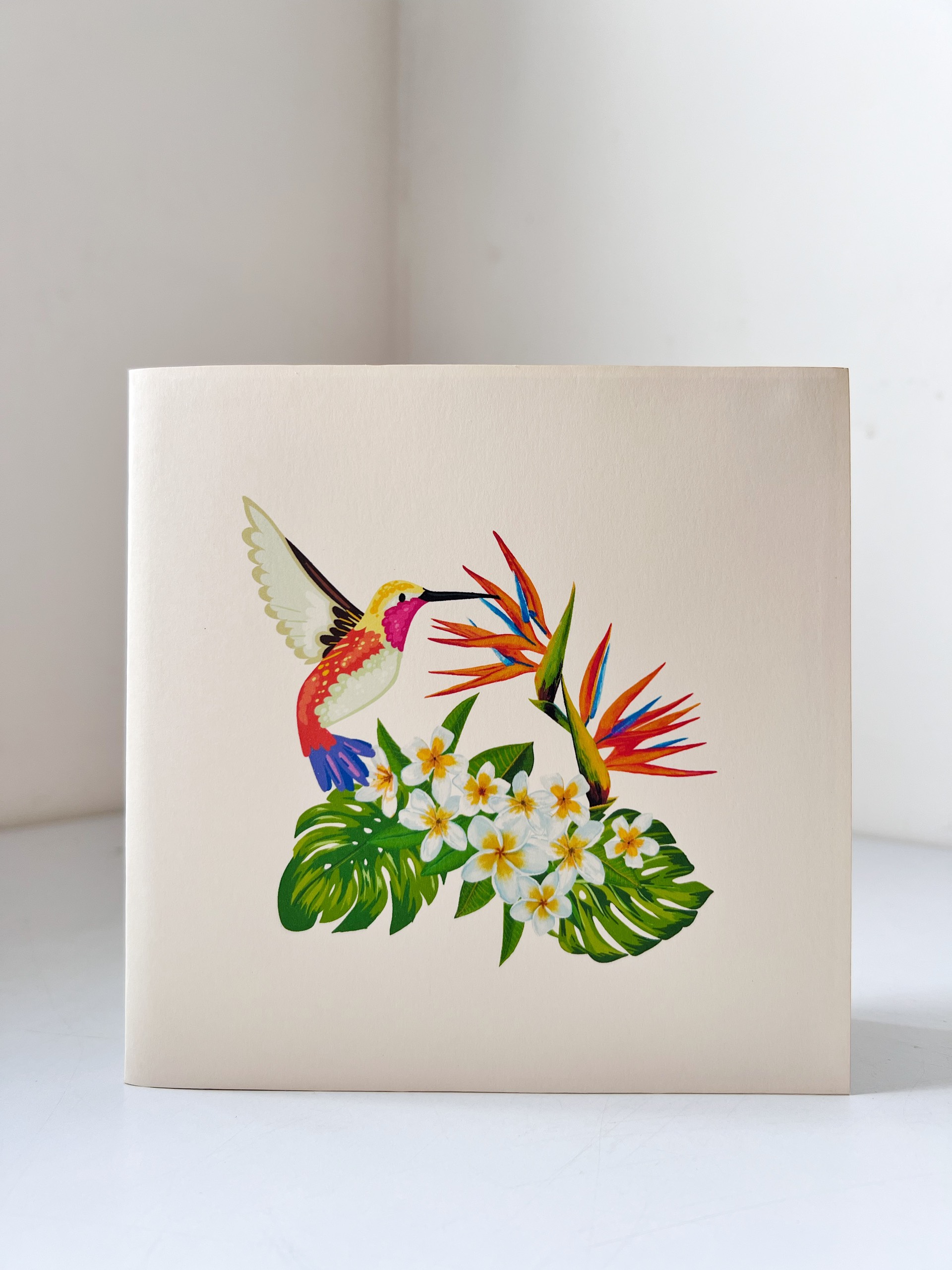 A04 -  Thiệp 3D Chim Ruồi &amp; Hoa Thiên Điểu – Pop Up Card Viethands Giftshop