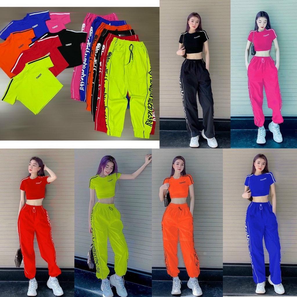 Bộ tập Yoga Gym Aerobic Zumba quần jogger áo croptop chất cotton siêu mềm mịn đẹp