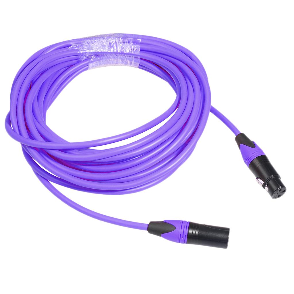 3 Pin XLR Male To XLR Female Balanced Mic Cable Wire, Purple