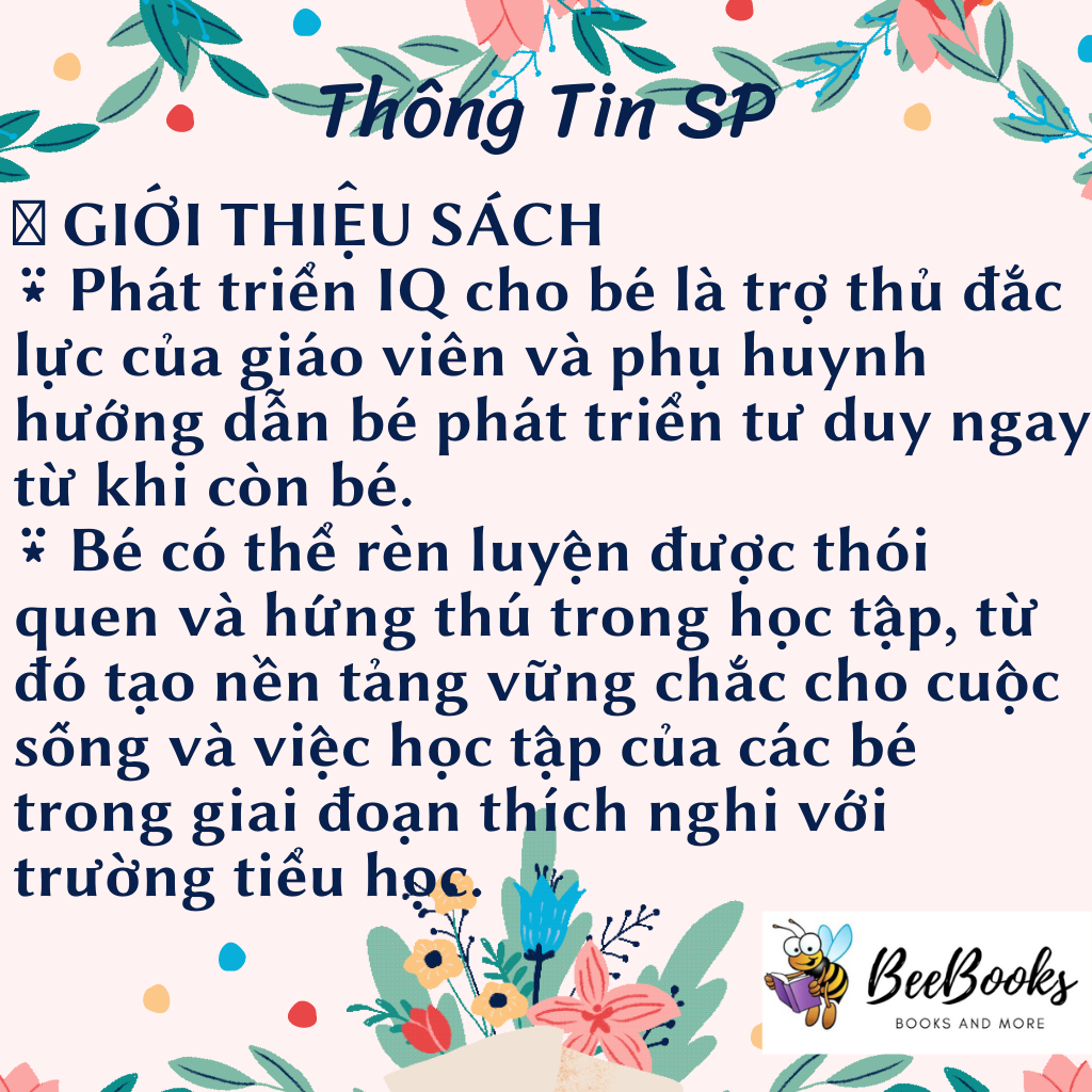 Sách Phát Triển IQ Cho Bé Làm Quen Toán Học Và Tập Tô Màu- Bộ 8 Quyển cho trẻ từ 5-6 tuổi