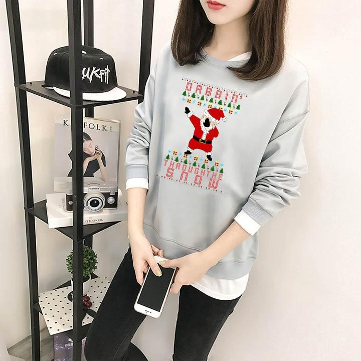 Áo tay dài sweater unisex nam nữ Santa claus noel siêu đẹp Chất da cá dày mịn co giãn 4 chiều cao cấp TD2