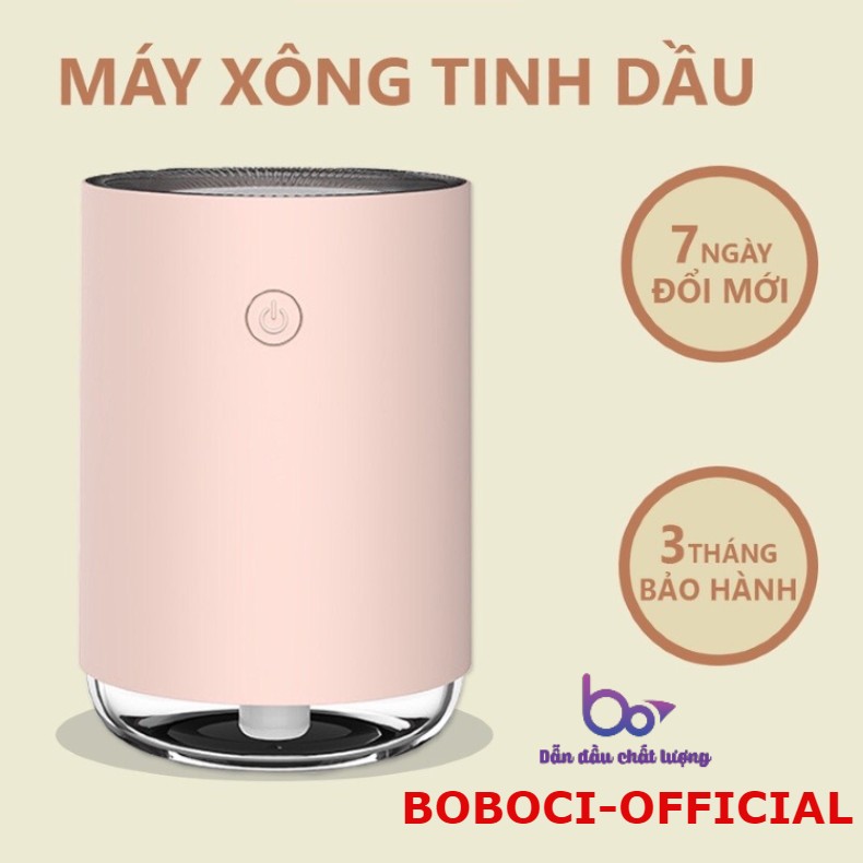 Máy xông tinh dầu phòng ngủ BOBOCI làm thơm phòng có đèn LED thay đèn ngủ