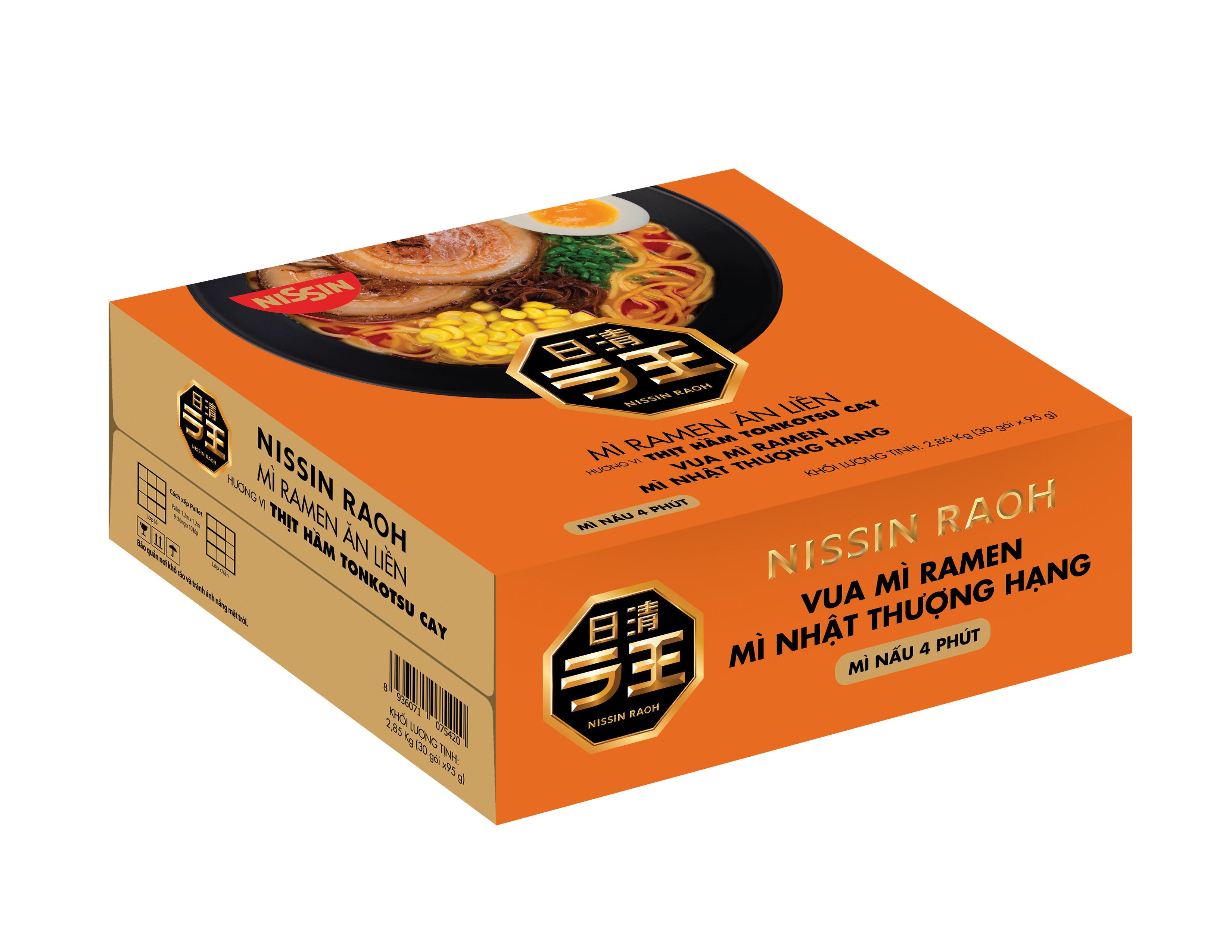 Thùng 30 gói*95gram mì Raoh - Vua Mì Ramen vị Tonkotsu cay