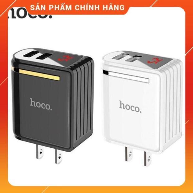 Củ sạc nhanh 2 cổng có đèn led Hoco C39 - hàng chính hãng