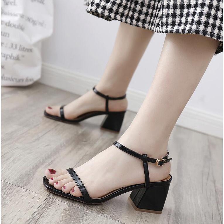 Giày Sandal Nữ 5 Phân Giày Cao Gót Siêu Hot, Chất Liệu Pu Cao Cấp, Không Gây Đau Chân Chiều Cao Đế 5Cm 035