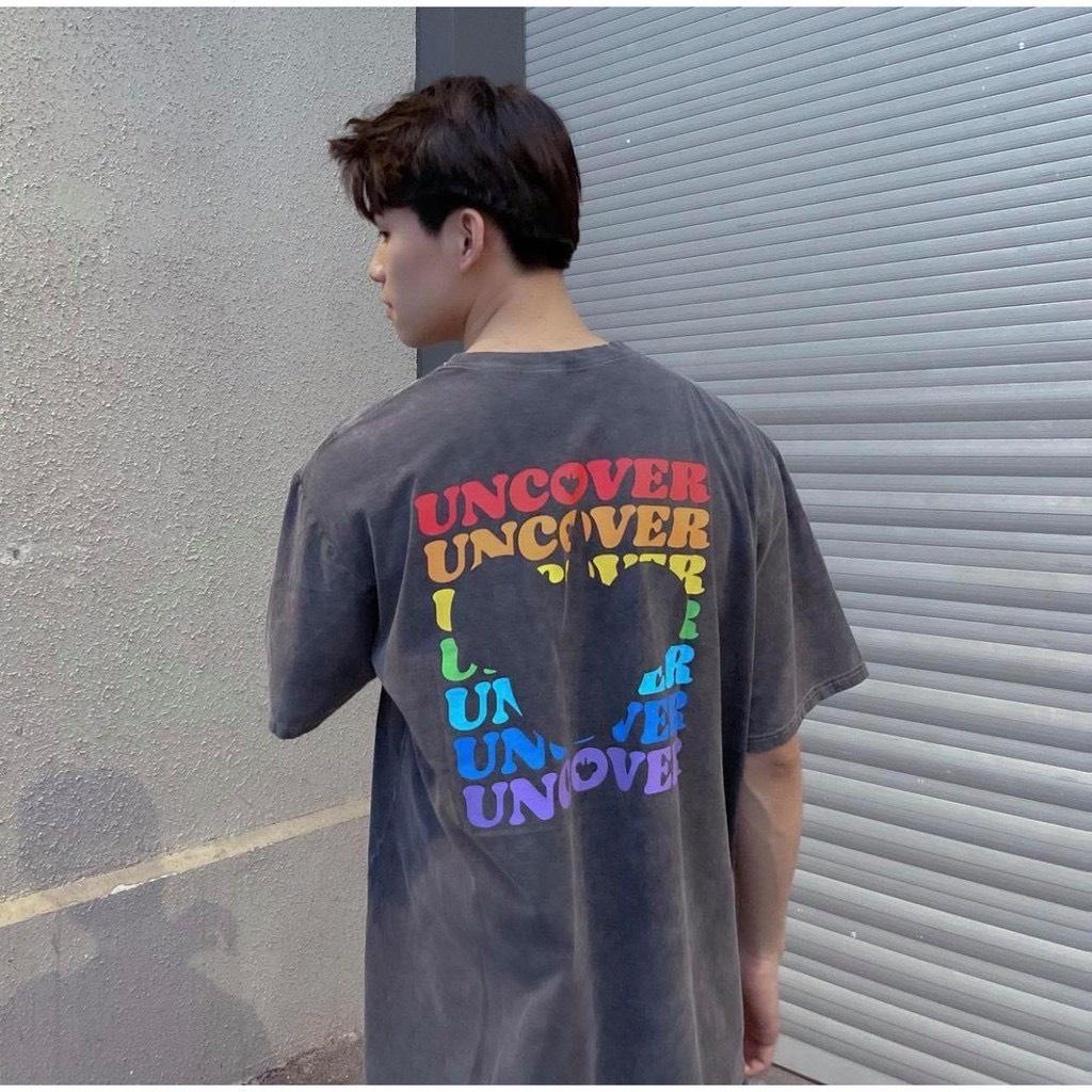 Áo Thun Nam Nữ Local Brand Uncover Wash Xám Tay Lỡ Oversize Unisex Full Mạc
